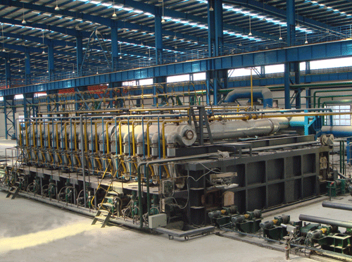 Stepping beam furnace